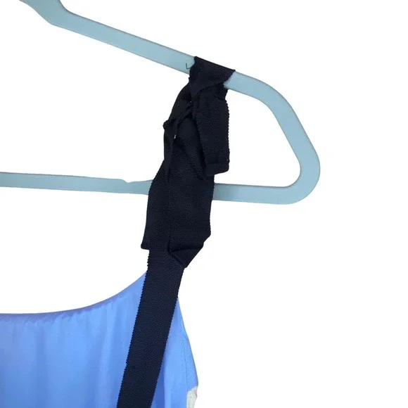 GB Floral Print Grosgrain Tie Maxi Dress Sz Xl Blue Floral Lined Brunch - Picture 6 of 8